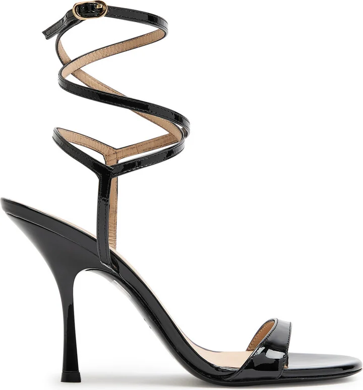 Stuart Weitzman Nudist 100 Patent Leather Sandals