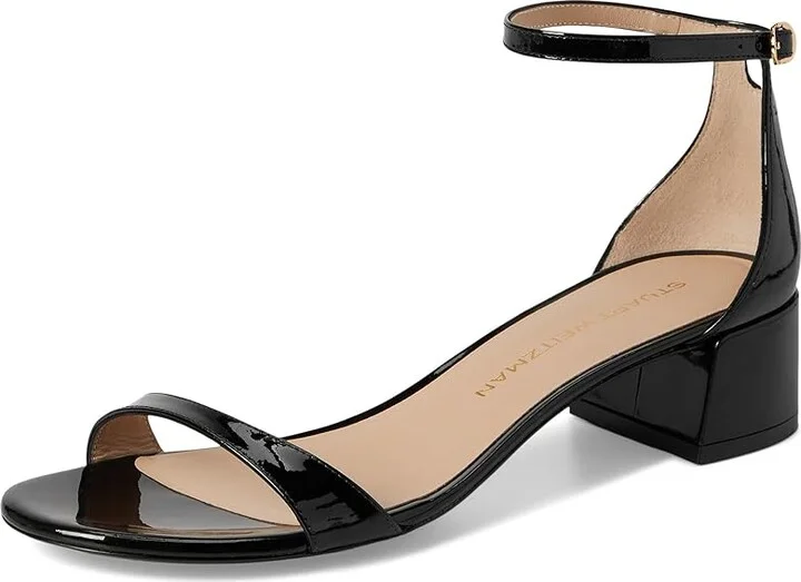 Stuart Weitzman Nudist Block 35 Women's Wedge Shoes Black : 6 M, Leather - Image 5