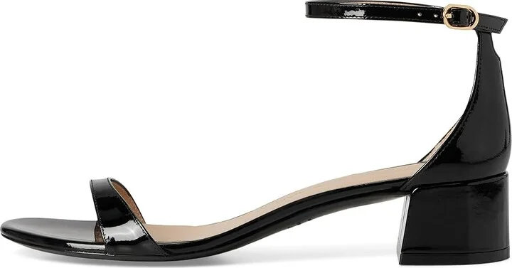 Stuart Weitzman Nudist Block 35 Women's Wedge Shoes Black : 6 M, Leather - Image 6