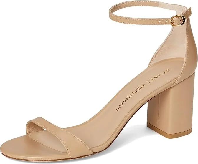 Stuart Weitzman Nudist Block 75 Women's Sandals Adobe 1 : 11.5 M, Leather - Image 5