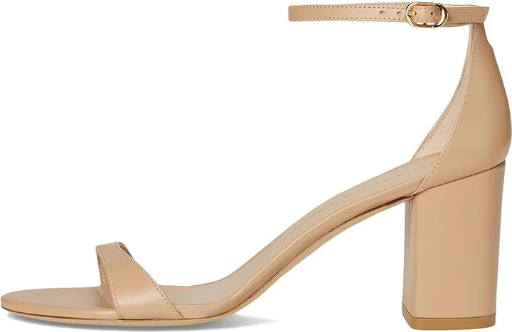 Stuart Weitzman Nudist Block 75 Women's Sandals Adobe 1 : 11.5 M, Leather - Image 6