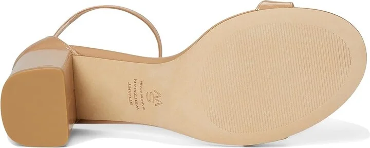 Stuart Weitzman Nudist Block 75 Women's Sandals Adobe : 5.5 M, Leather - Image 3
