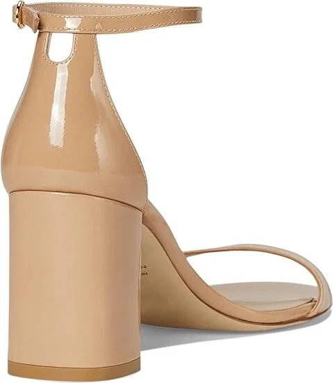 Stuart Weitzman Nudist Block 75 Women's Sandals Adobe : 5.5 M, Leather - Image 4