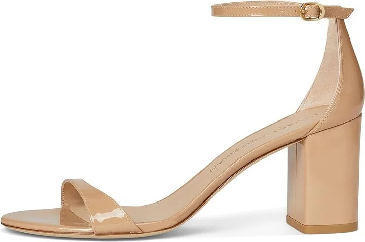 Stuart Weitzman Nudist Block 75 Women's Sandals Adobe : 5.5 M, Leather - Image 6