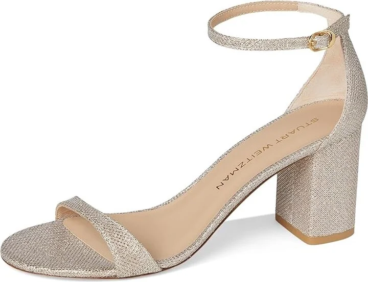 Stuart Weitzman Nudist Block 75 Women's Sandals Poudre : 6.5 M, Leather - Image 5