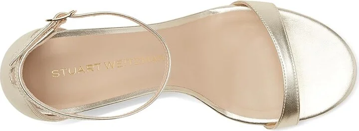 Stuart Weitzman Nudist Block 75 Women's Sandals Silver : 7.5 M, Leather - Image 8