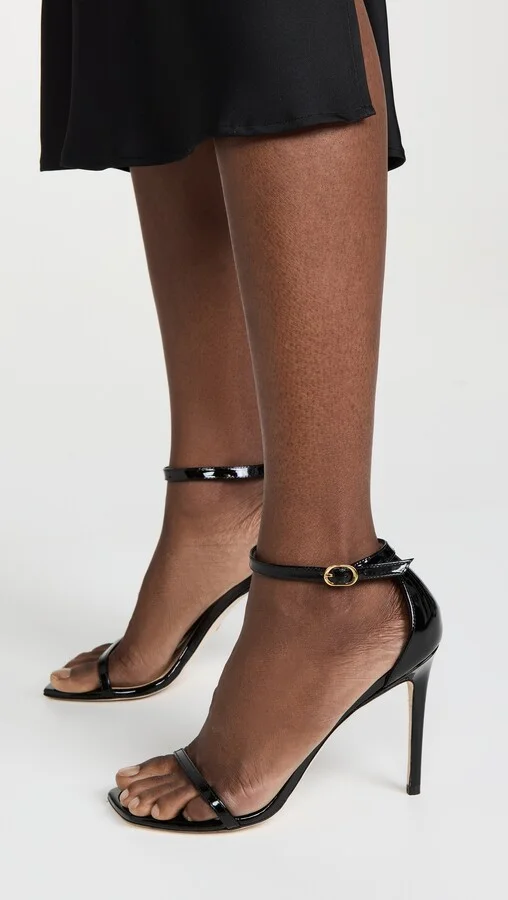 Stuart Weitzman Nudist Curve 100 Patent Sandals - Image 4