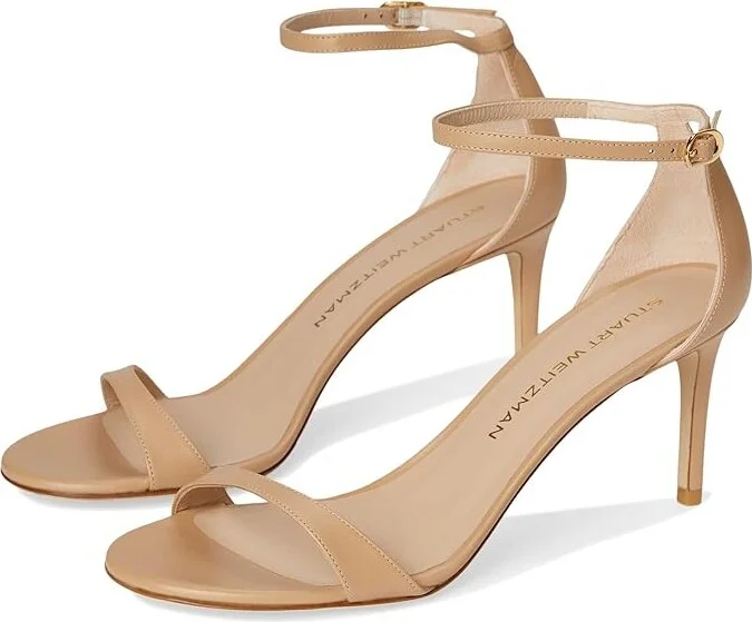 Stuart Weitzman Nudist Ii Sandal 75 Women's Sandals Adobe 1 : 10.5 M, Leather