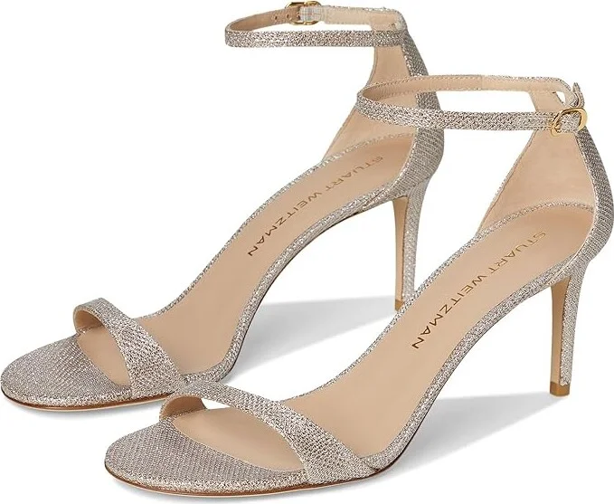 Stuart Weitzman Nudist Ii Sandal 75 Women's Sandals Poudre : 7 M, Leather