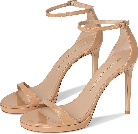 Stuart Weitzman Nudist Platform Women's Shoes Adobe : 10 N, Leather