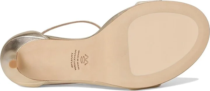 Stuart Weitzman Nudist Platform Women's Shoes Light Gold : 7.5 N, Leather - Image 3