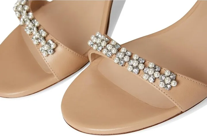 Stuart Weitzman Nudist Poppy Block 75 Women's Sandals Adobe/Clear/Natural : 6 M, Leather - Image 7