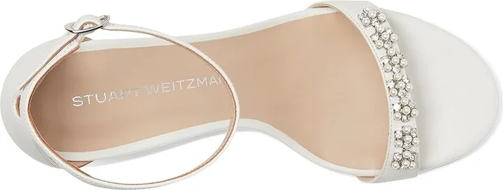 Stuart Weitzman Nudist Poppy Block 75 Women's Sandals Adobe/Clear/Natural : 6 M, Leather - Image 8