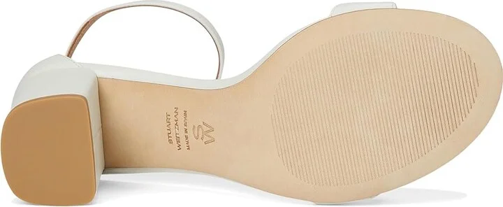 Stuart Weitzman Nudist Poppy Block 75 Women's Sandals Adobe/Clear/Natural : 6 M, Leather - Image 9