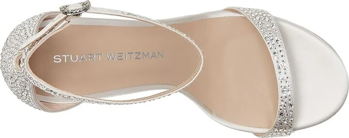 Stuart Weitzman Nudist Shine 75 Women's Sandals Clear/Cream : 6 M, Leather - Image 2
