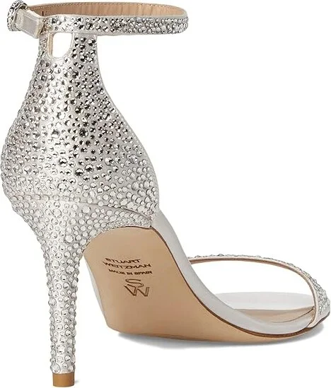 Stuart Weitzman Nudist Shine 75 Women's Sandals Clear/Cream : 6 M, Leather - Image 4