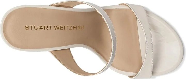 Stuart Weitzman Nudist Slide 85 Women's Shoes Cream : 10 M, Leather - Image 2