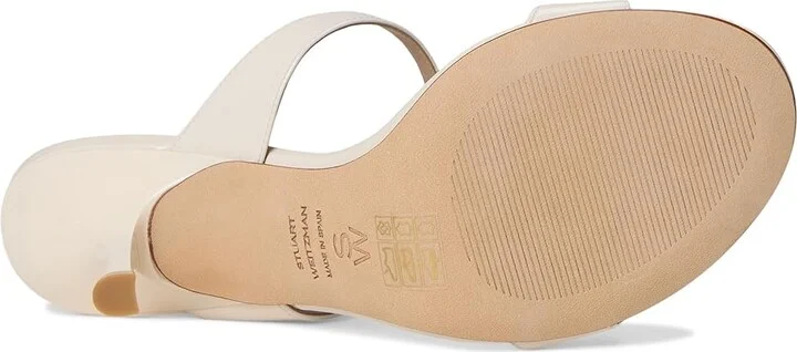 Stuart Weitzman Nudist Slide 85 Women's Shoes Cream : 10 M, Leather - Image 3