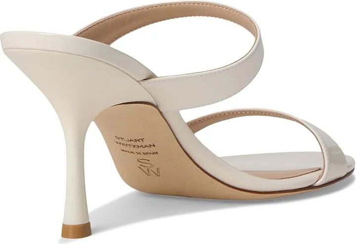 Stuart Weitzman Nudist Slide 85 Women's Shoes Cream : 10 M, Leather - Image 4