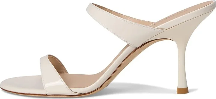 Stuart Weitzman Nudist Slide 85 Women's Shoes Cream : 10 M, Leather - Image 6