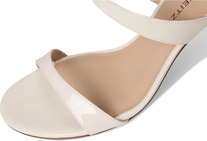 Stuart Weitzman Nudist Slide 85 Women's Shoes Cream : 10 M, Leather - Image 7