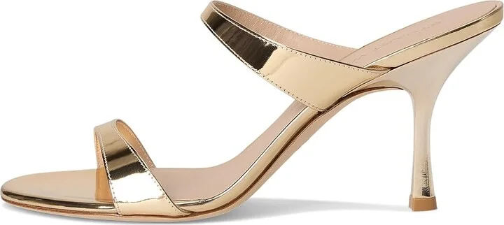 Stuart Weitzman Nudist Slide 85 Women's Shoes Platino : 5 M, Leather - Image 6
