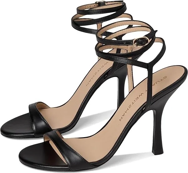 Stuart Weitzman Nudist Wrap 100 Women's Shoes Black : 7.5 M, Leather