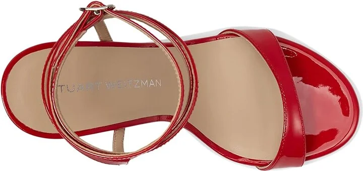 Stuart Weitzman Nudist Wrap 100 Women's Shoes Cherry : 10.5 M, Leather - Image 2