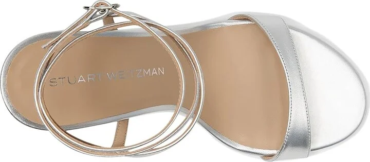 Stuart Weitzman Nudist Wrap 100 Women's Shoes Silver : 7.5 M, Leather - Image 2