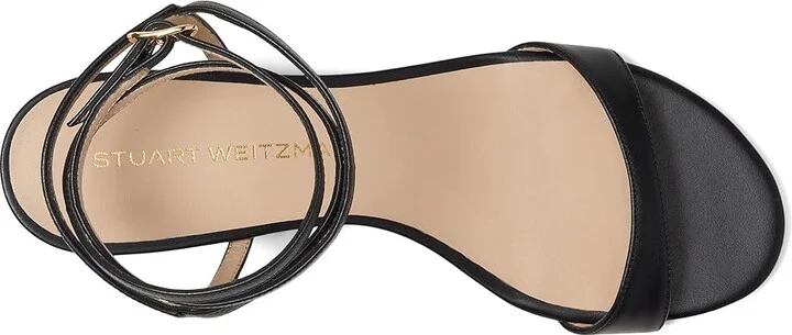 Stuart Weitzman Nudist Wrap 50 Women's Wedge Shoes Black : 5 M, Leather - Image 2