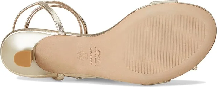 Stuart Weitzman Nudist Wrap 50 Women's Wedge Shoes Silver : 7.5 M, Leather - Image 9