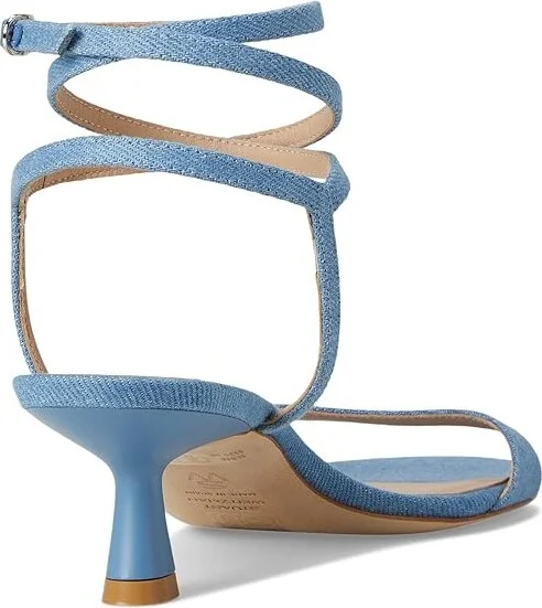 Stuart Weitzman Nudist Wrap 50 Women's Wedge Shoes Washed : 9 M, Leather - Image 4