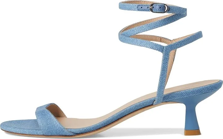 Stuart Weitzman Nudist Wrap 50 Women's Wedge Shoes Washed : 9 M, Leather - Image 6
