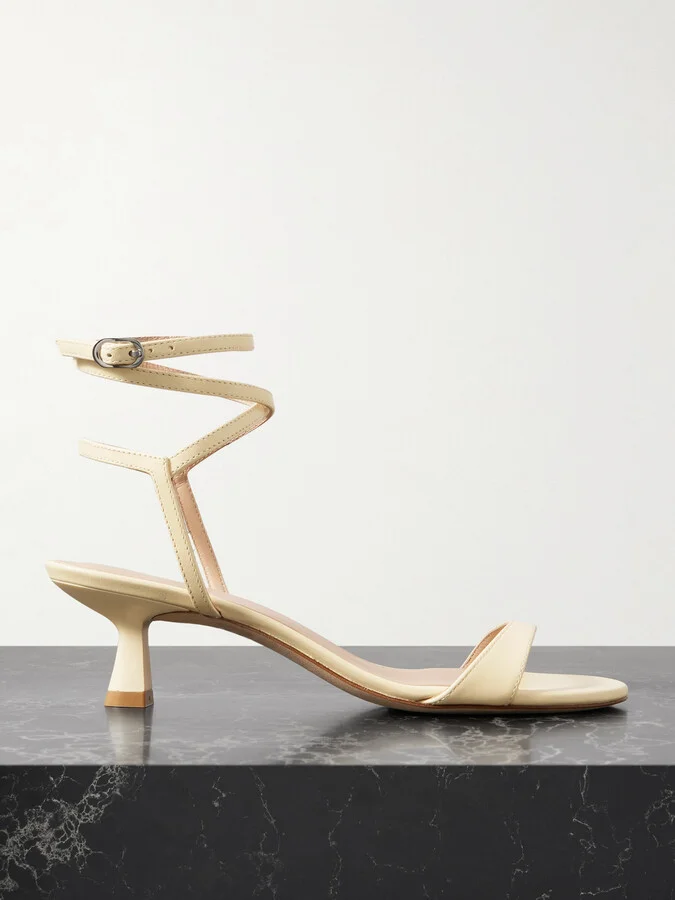 Stuart Weitzman - Nudist Wrap Leather Sandals - Yellow
