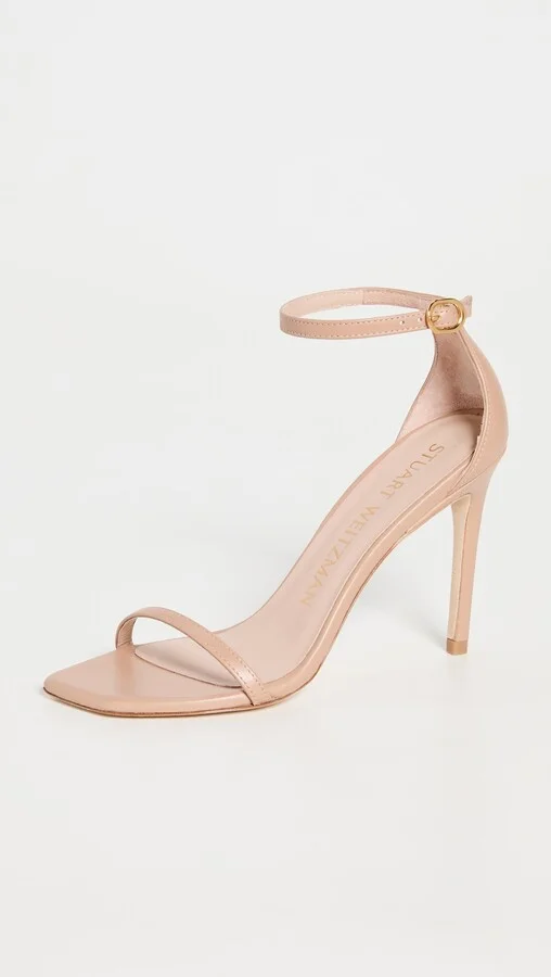 Stuart Weitzman Nudistcurve 100 Smooth Leather Sandals - Image 3