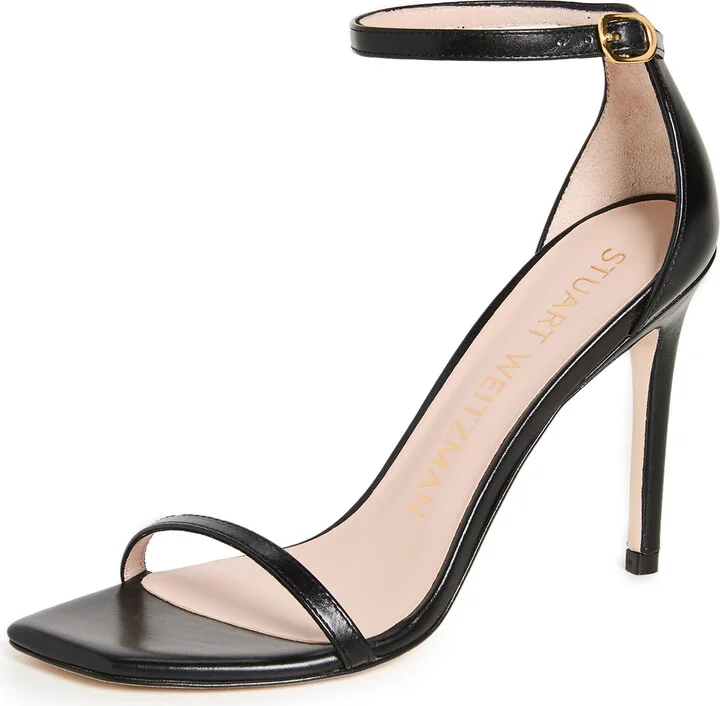 Stuart Weitzman Nudistcurve 100 Smooth Leather Sandals