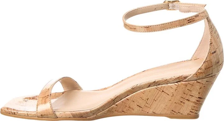 Stuart Weitzman Nudistcurve 50 Cork Wedge Sandal - Image 2
