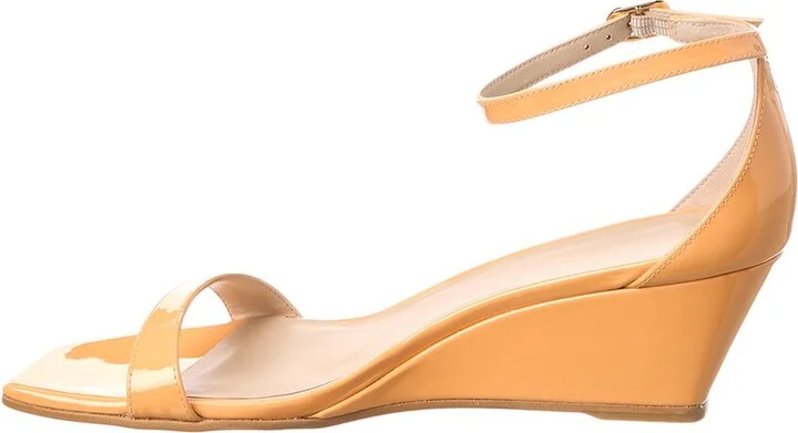 Stuart Weitzman Nudistcurve 50 Patent Wedge Sandal - Image 2