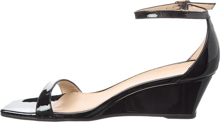 Stuart Weitzman Nudistcurve 50 Patent Wedge Sandal - Image 2