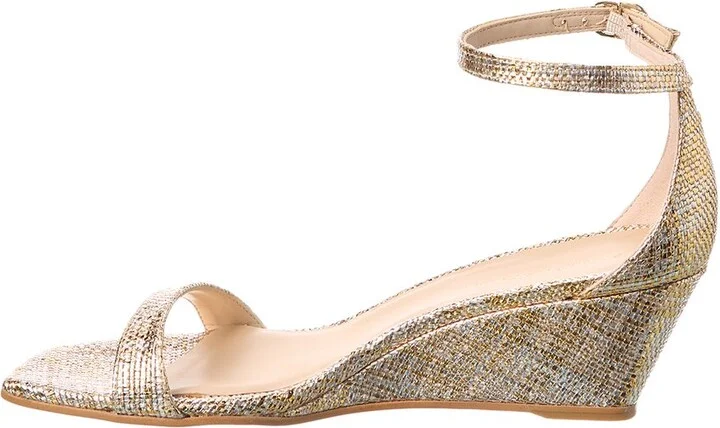 Stuart Weitzman Nudistcurve 50 Raffia Wedge Sandal - Image 2