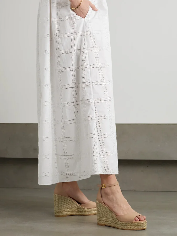 Stuart Weitzman - Nudistcurve Leather Espadrille Wedge Sandals - Neutrals - Image 2