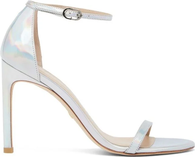 Stuart Weitzman Nudistsong Ankle-Strap Heeled Sandals
