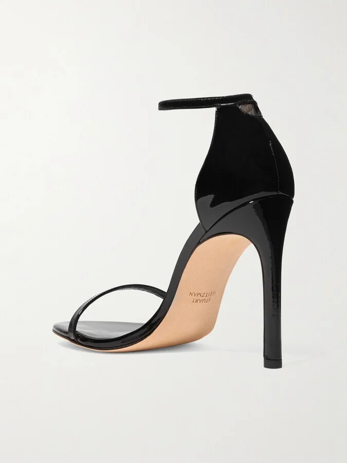 Stuart Weitzman - Nudistsong Patent-leather Sandals - Black - Image 3