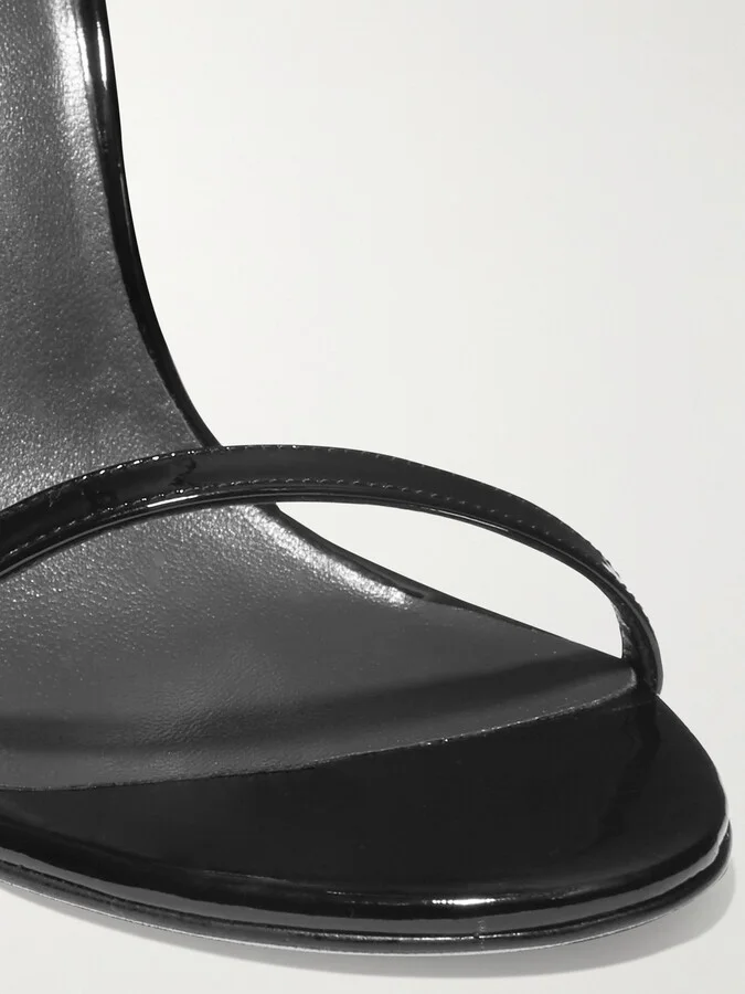 Stuart Weitzman - Nudistsong Patent-leather Sandals - Black - Image 4
