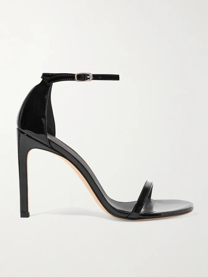 Stuart Weitzman - Nudistsong Patent-leather Sandals - Black