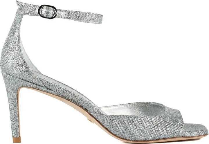 Stuart Weitzman Nudisty 75 Sandal Silver