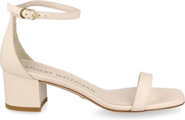 Stuart Weitzman Open Toe Block Heel Sandals
