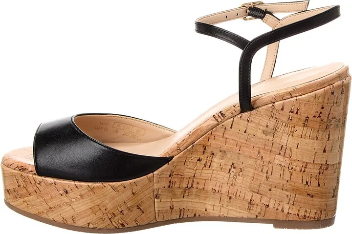 Stuart Weitzman Palmina Leather Wedge Sandal - Image 2