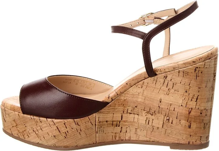 Stuart Weitzman Palmina Leather Wedge Sandal - Image 2