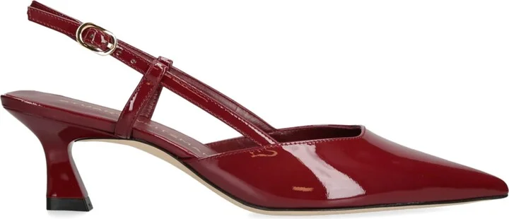 Stuart Weitzman Patent Leather Vinnie Slingback Pumps 50